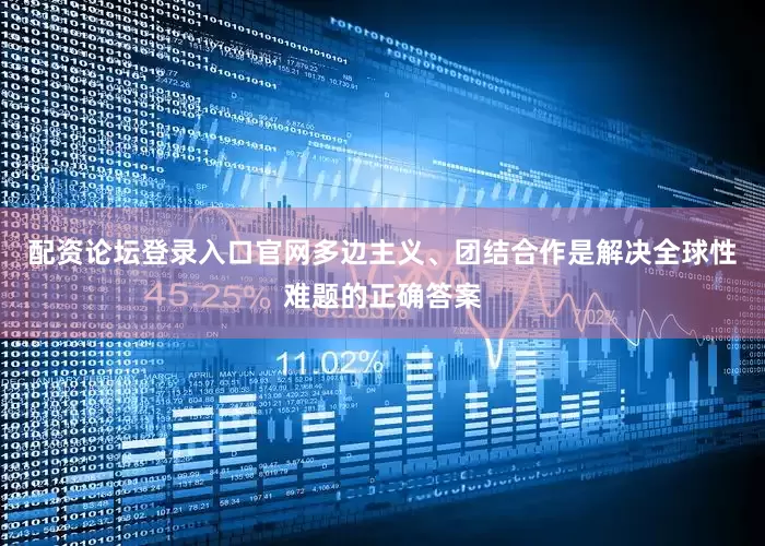 配资论坛登录入口官网多边主义、团结合作是解决全球性难题的正确答案