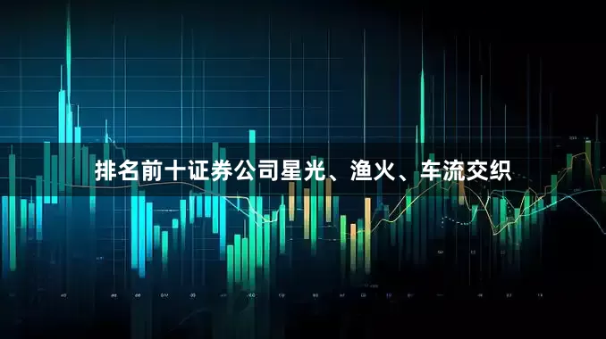 排名前十证券公司星光、渔火、车流交织