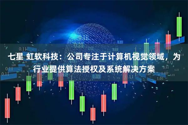 七星 虹软科技:公司专注于计算机视觉领域,为行业提供算法授权及系统解决方案