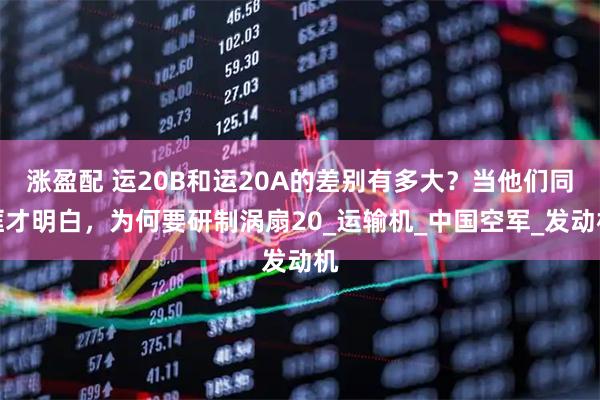 涨盈配 运20B和运20A的差别有多大?当他们同框才明白,为何要研制涡扇20_运输机_中国空军_发动机